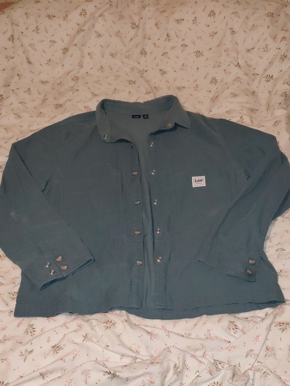 Lee Women's Button-Front Jacket in Teal Blue